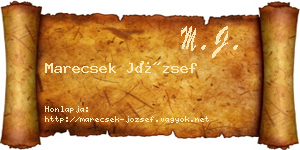 Marecsek József névjegykártya